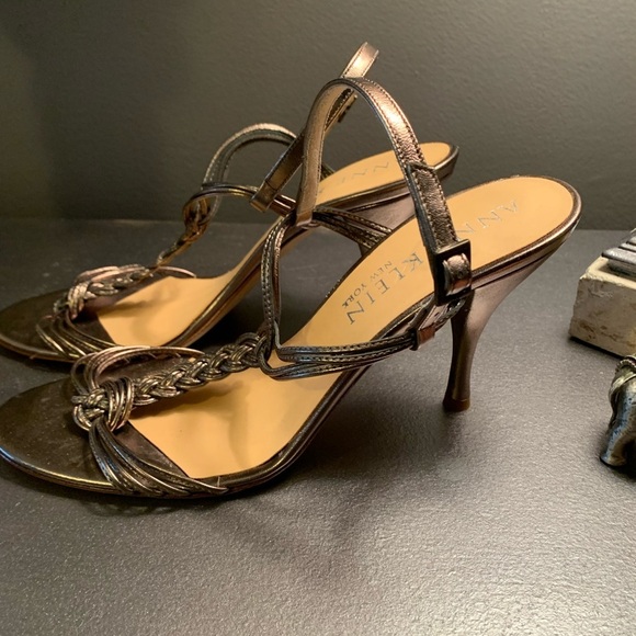 Anne Klein Braid front metallic Sandals 🔴 - Picture 6 of 7